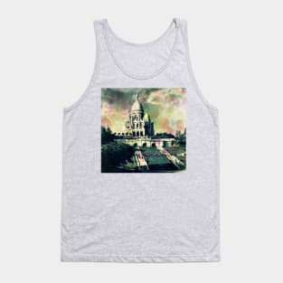 Sacré Coeur vintage Photo with colorful dots Tank Top